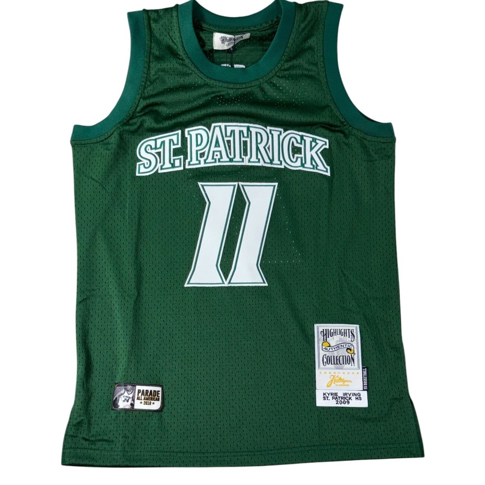 St. Patrick Authentic Mesh Jersey Men Small Green Headgear Classics Kyrie Irving
